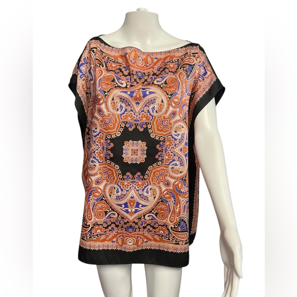 Zara - Women’s Poncho Boho Paisley Oversized Top Sz. MD/XL